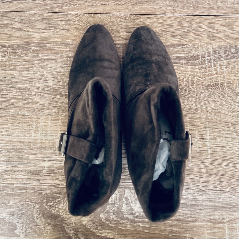 Loeffler Randall Gray Suede Ankle Boots